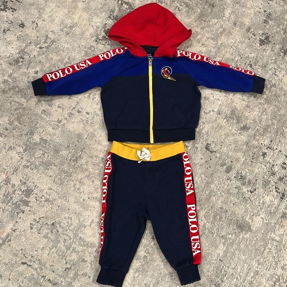 Ralph Lauren Fleece Hoodie & Jogger Pant Set